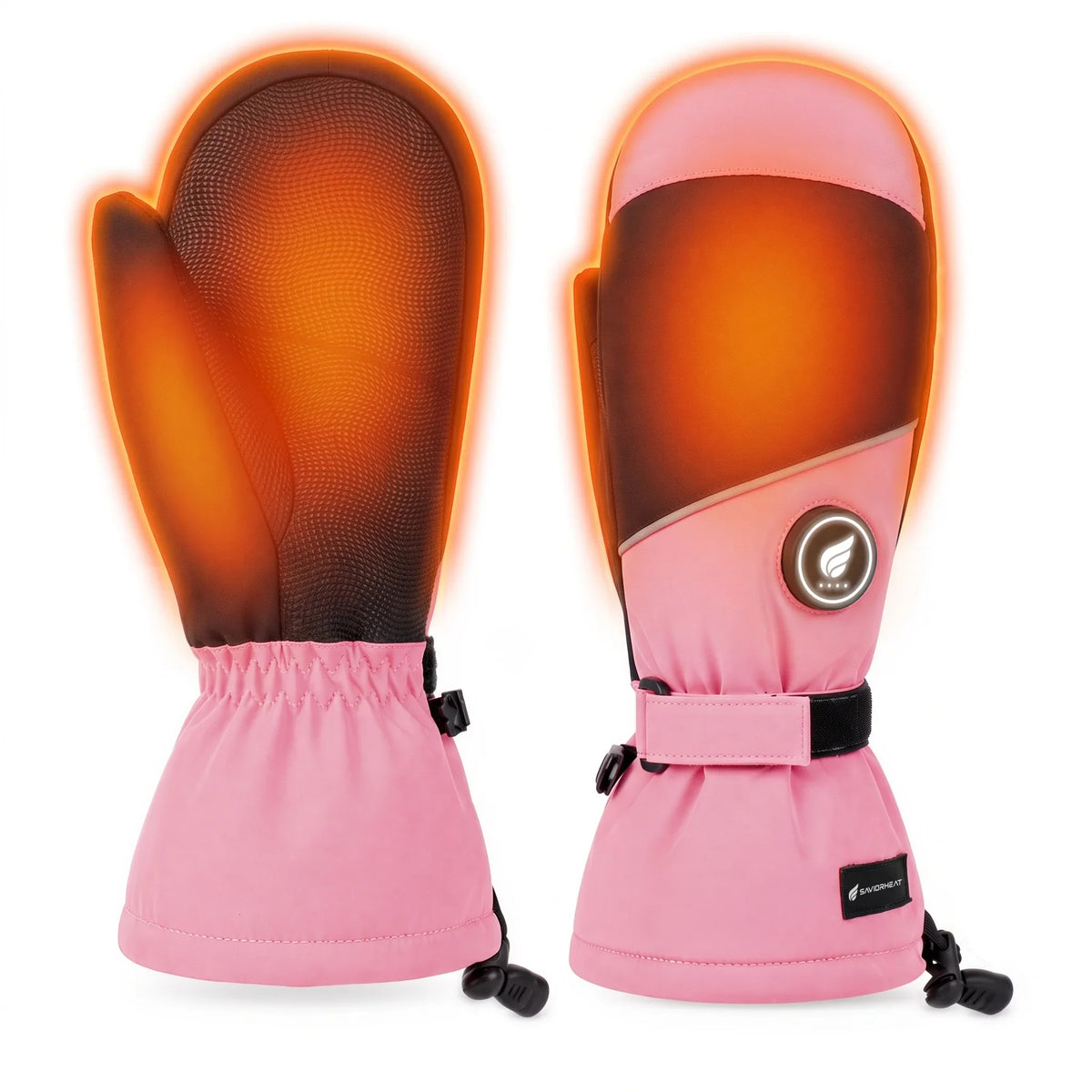 Värmevantar från Savior Heat där värmen i handen och fingrarna syns