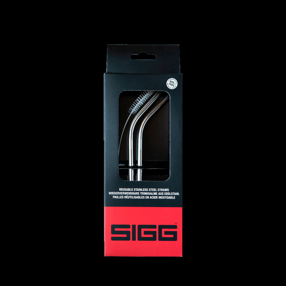 SIGG Stainless Steel Straw 2-p flasktillbehör, produktbild
