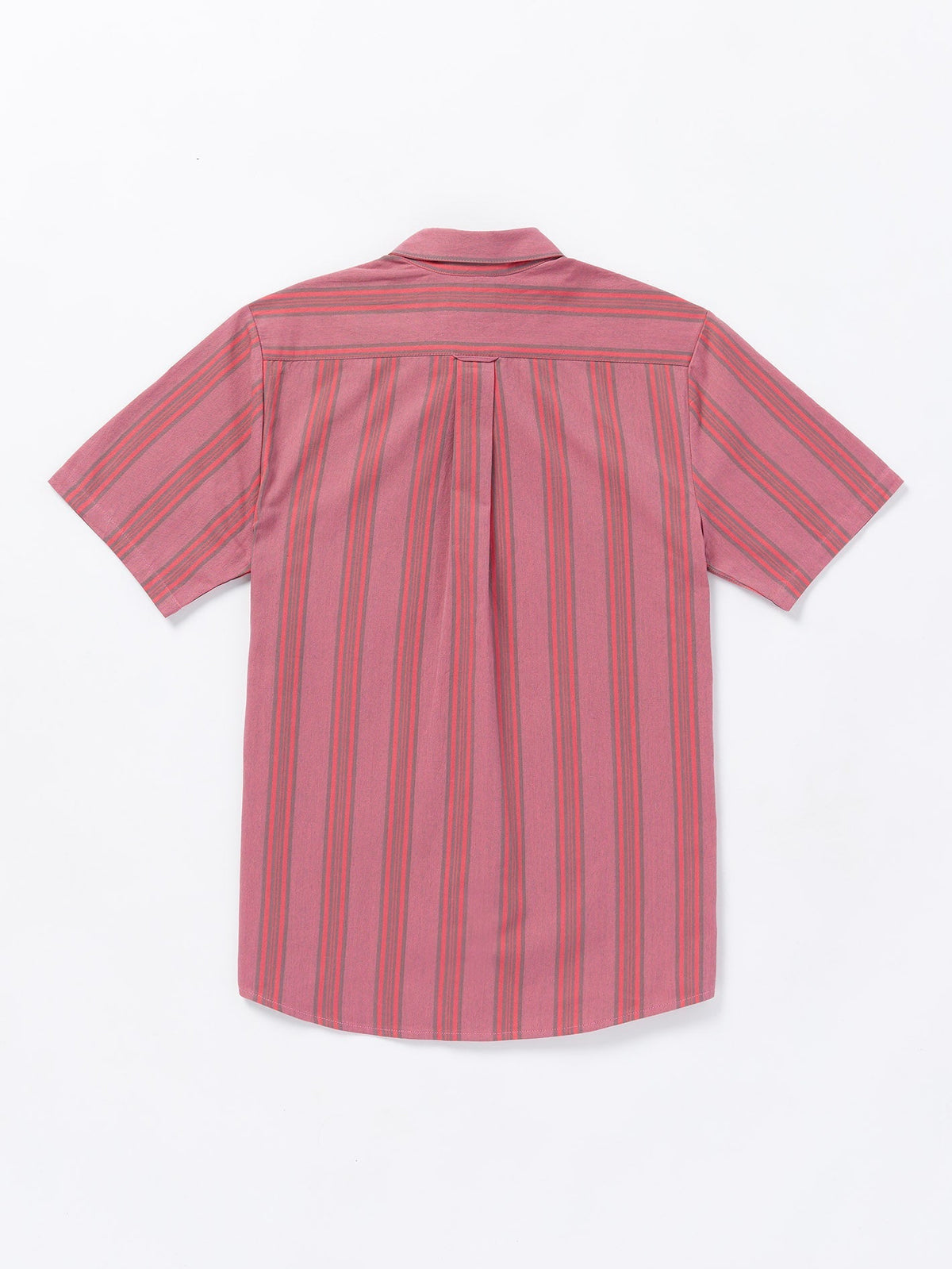 Volcom Newbar Stripe SS skjorta rubinröd, produkten från en annan vinkel 2