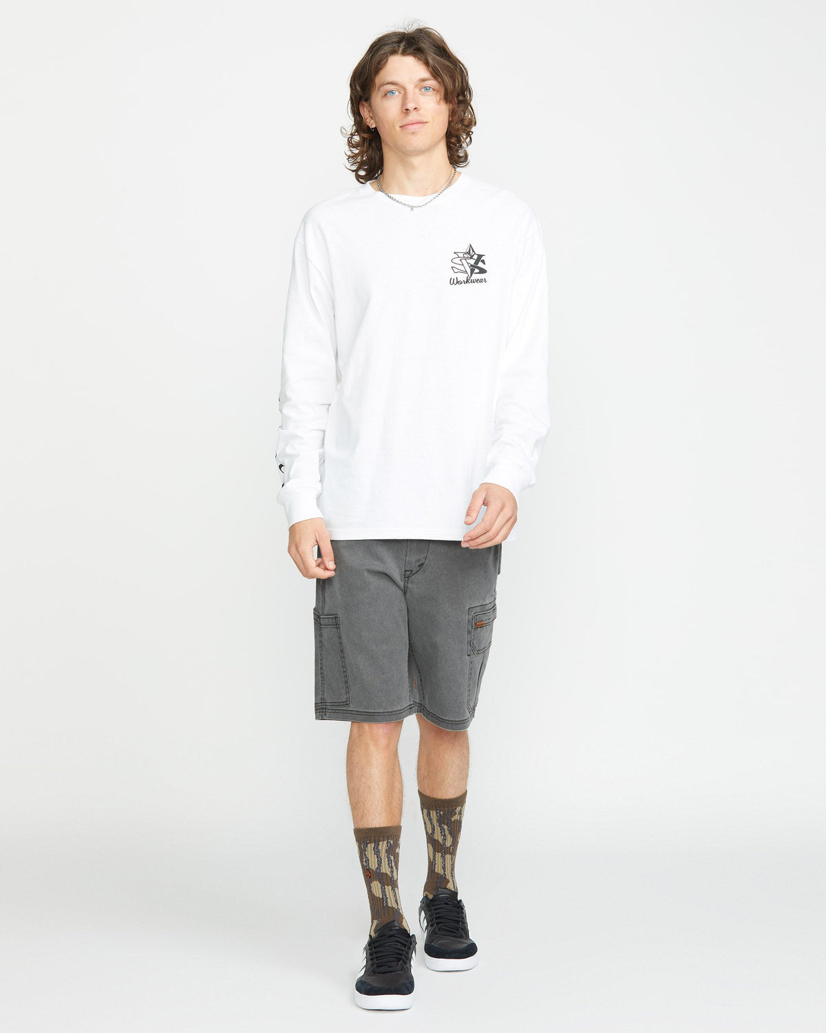 Volcom Gage Work Short 21 cargoshorts mörkgrå, produkten från en annan vinkel 1