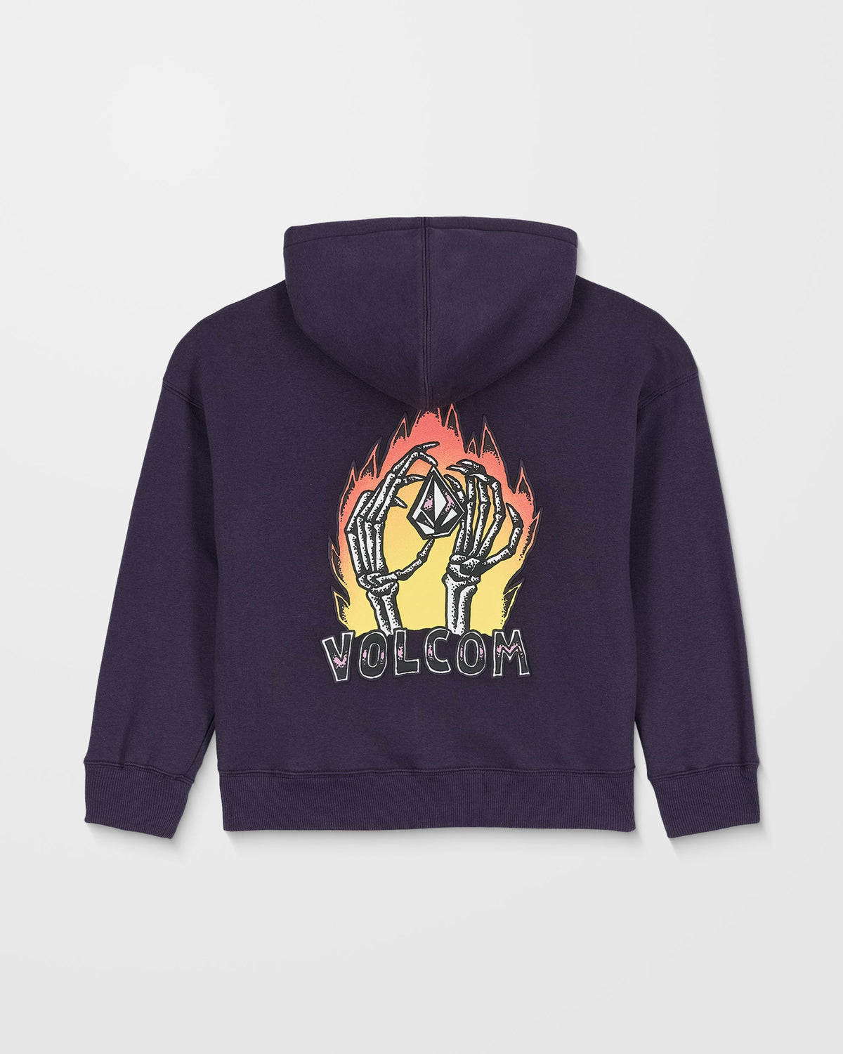 Volcom Watanite Zip zip-hoodie mörklila, produkten från en annan vinkel