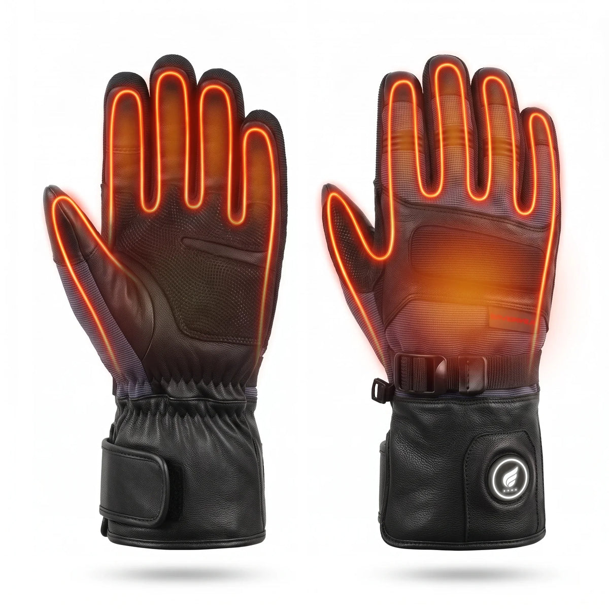 Savior Heat Goatskin Leather Work värmehandskar pro black, produkten från en annan vinkel 1