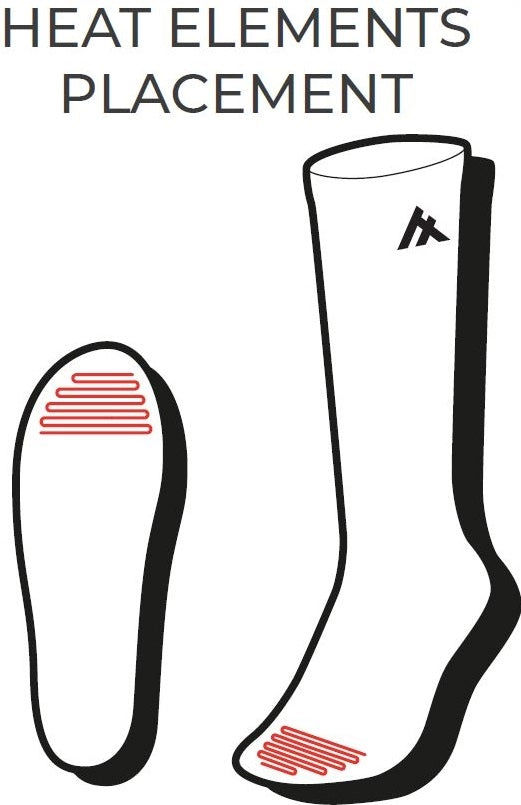 HeatX Everyday Socks and Battery v3 värmestrumpor grå, produkten från en annan vinkel 4