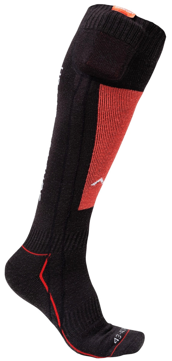 HeatX Heated Technical Socks w/batt. värmestrumpor röd/svart, produkten från en annan vinkel 2
