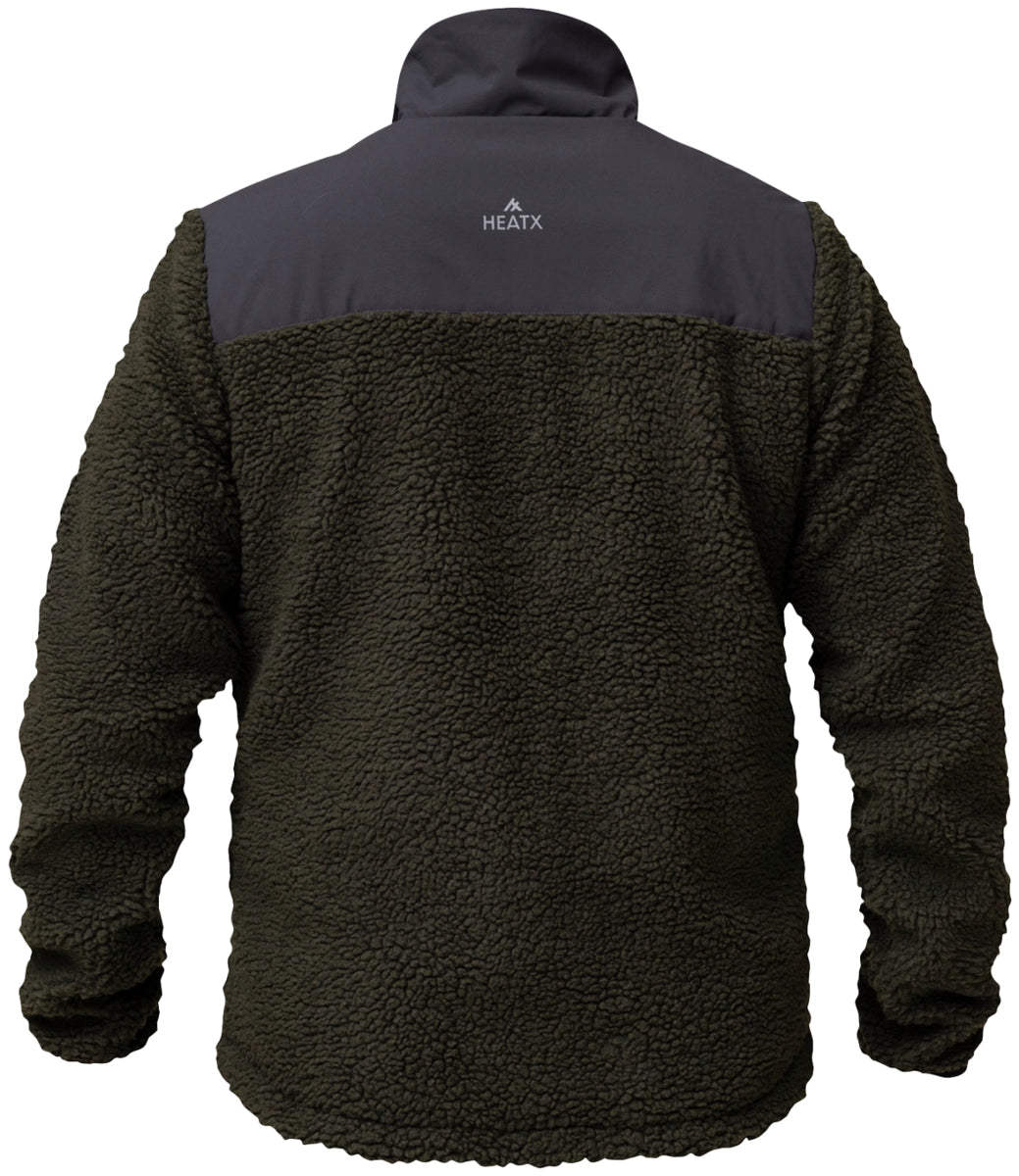 HeatX Hybrid Pile Jacket värmejacka oliv/svart, produkten från en annan vinkel 1