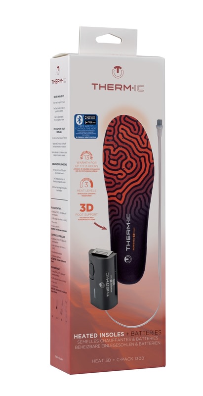 Therm-ic Set 3D + C-Pack 1300B värmesulor svart, produkten från en annan vinkel