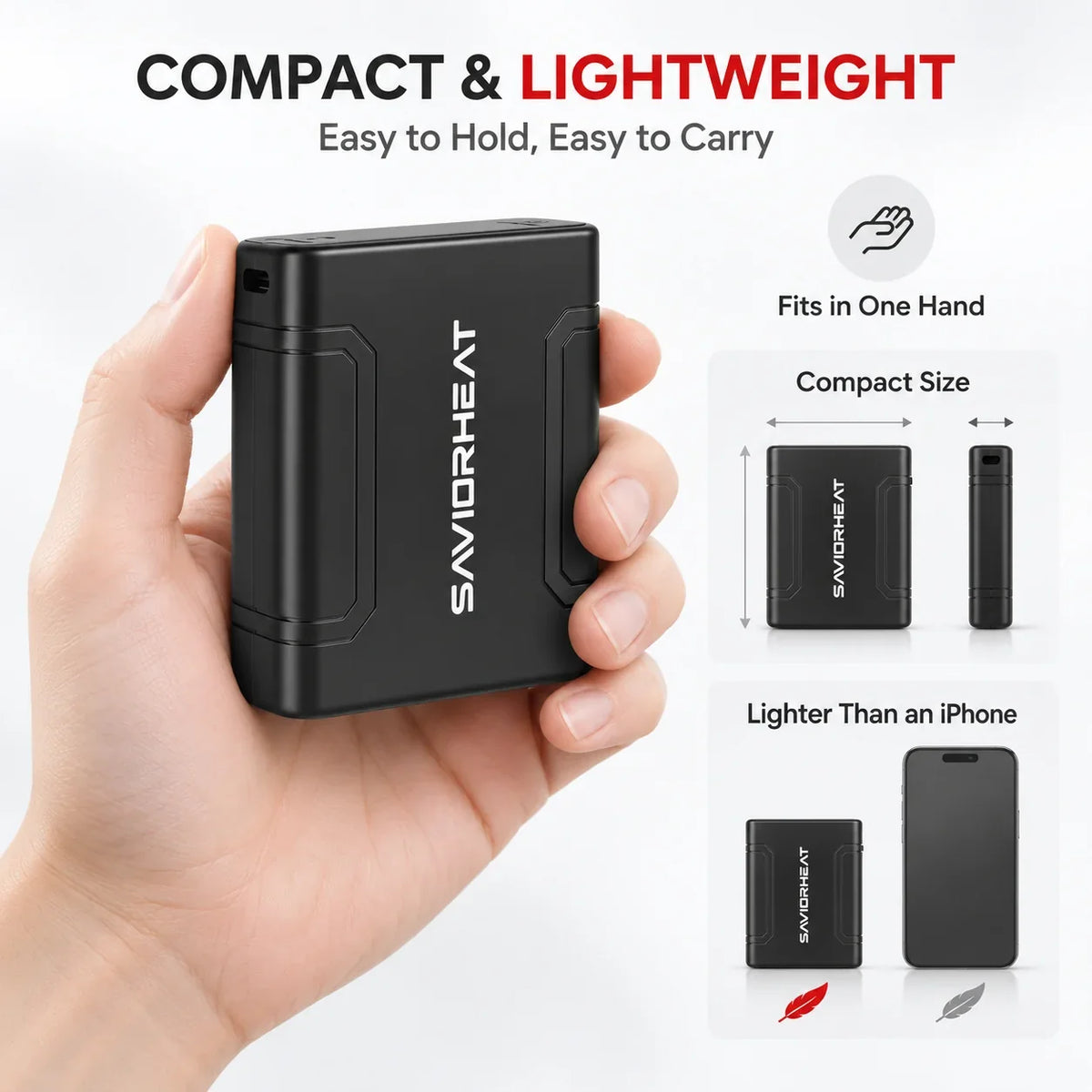 Savior Heat 6000mAh batteri, produkten från en annan vinkel 1