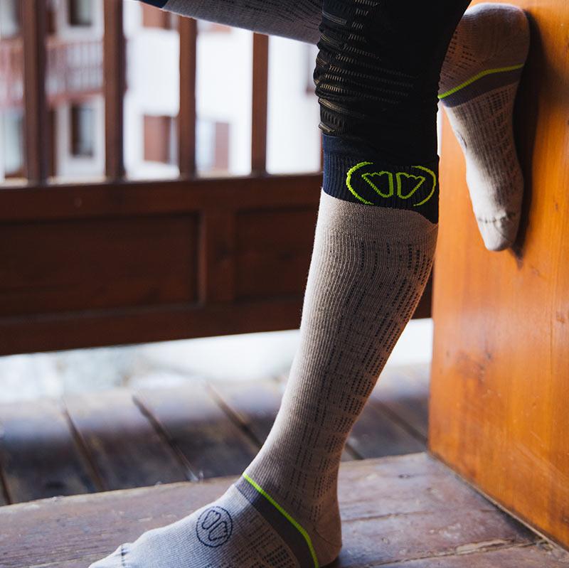 Sidas Ski Merino Performance Socks White/Blue skidstrumpor, detaljbild