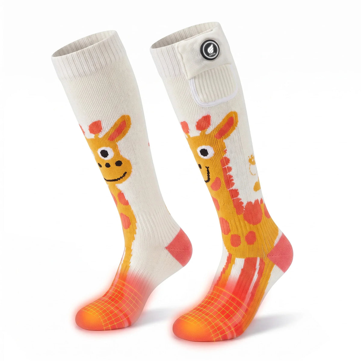 Savior Heat Giraffe-Print Kids Ski värmestrumpor barn, produkten från en annan vinkel 1