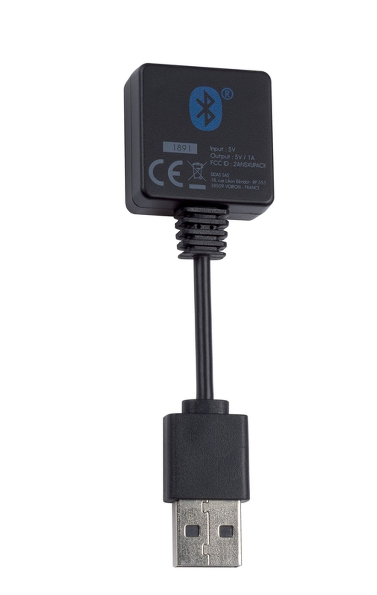 Therm-ic U-pack USB-A Bluetooth Dongle tillbehör svart, produkten från en annan vinkel