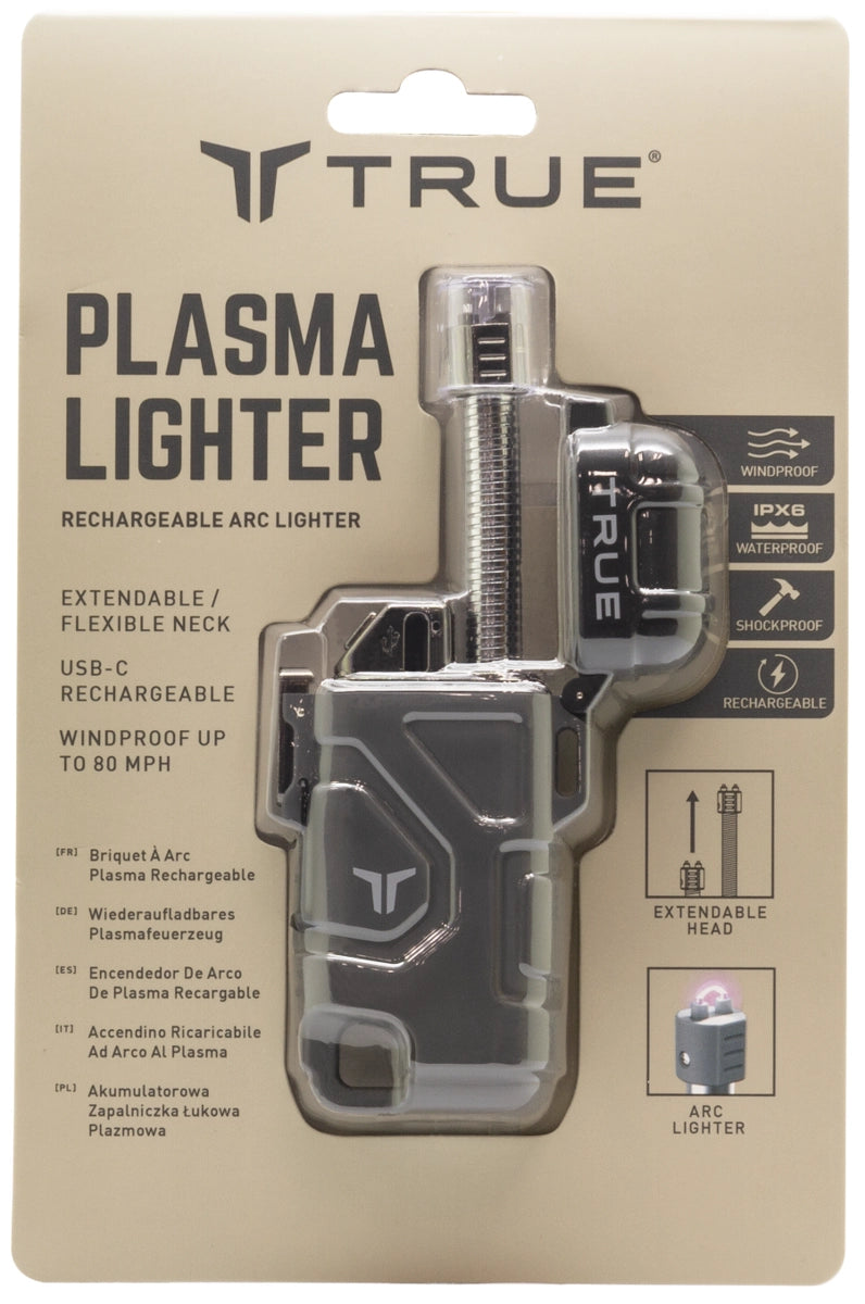True Plasma Lighter tändare svart, produkten från en annan vinkel