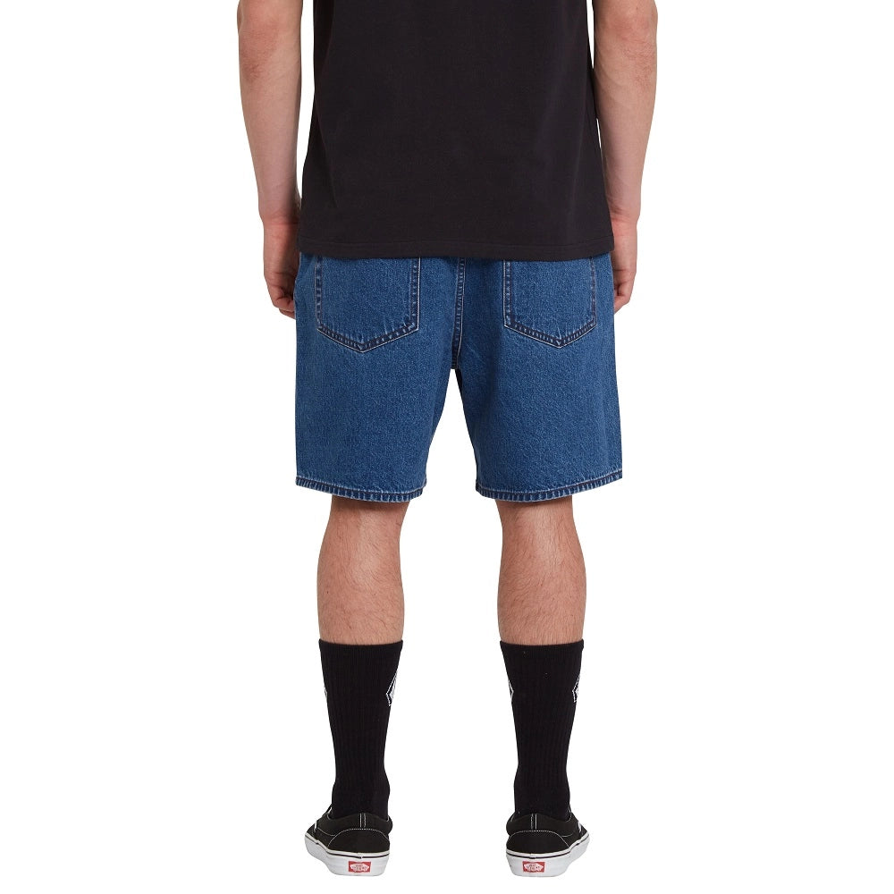 Volcom Billow Denim Short jeansshorts mellanblå, produkten från en annan vinkel 1
