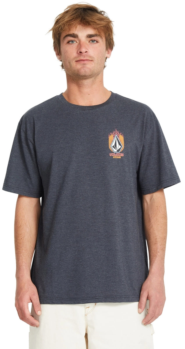 Volcom Draggin Stone HTH SS Tee t-shirt svartmelerad, produktbild