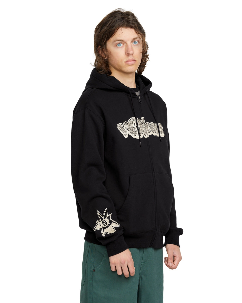 Volcom Ent Zip zip-hoodie svart, produkten från en annan vinkel 1