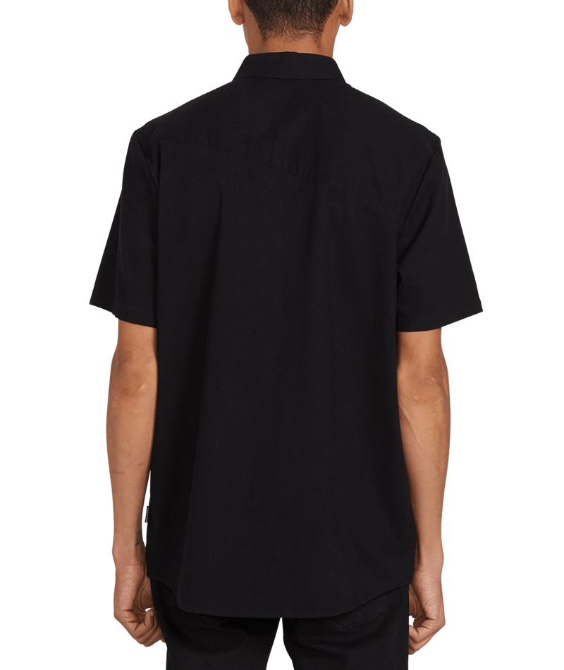 Volcom Everett Oxford SS skjorta svart, detaljbild