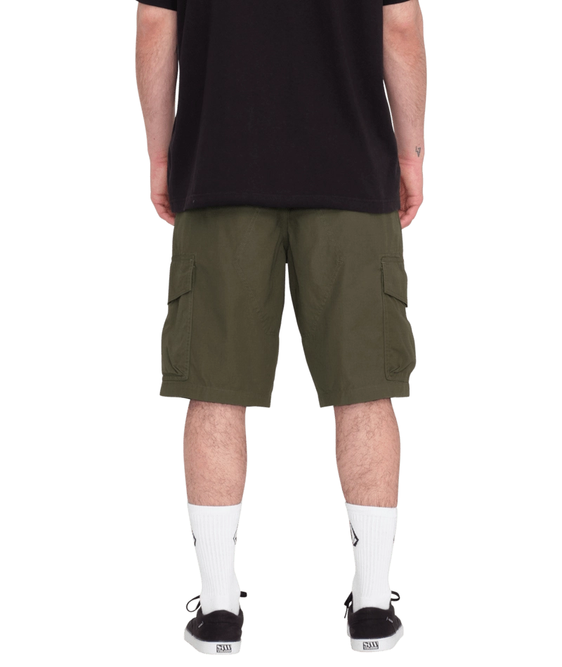 Volcom Grande Barracks Cargo 22 cargoshorts mossgrön, detaljbild 1