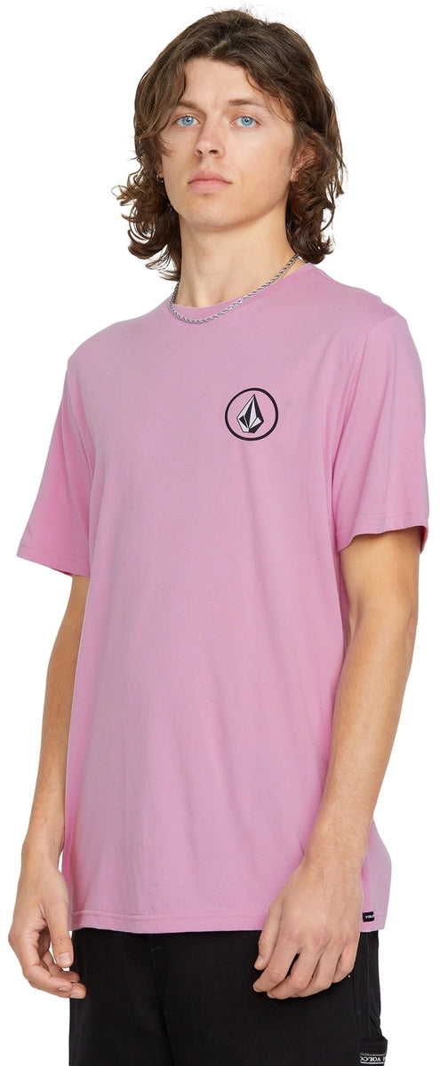 Volcom Iconic Stone SS Tee t-shirt lila, produkten från en annan vinkel 1