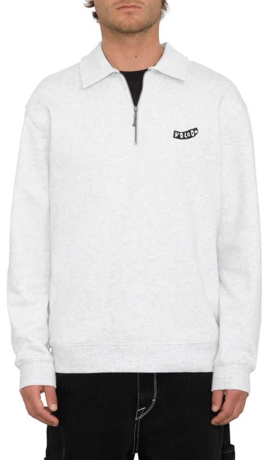 Volcom Nevermine Terry Crew tröja benvitmelerad, produkten från en annan vinkel 5