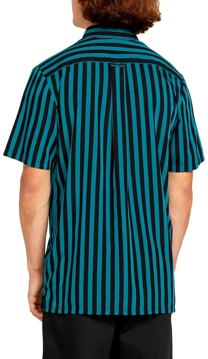 Volcom Schroff X Stripe SS skjorta turkos, produkten från en annan vinkel 1