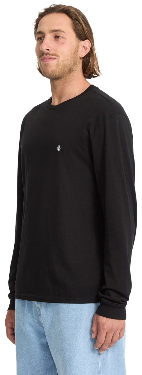 Volcom Stone Blanks Basic LS Tee långärmad tröja svart, produkten från en annan vinkel 1