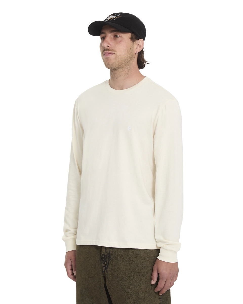 Volcom Stone Blanks Basic LS Tee långärmad tröja smutsvit, produkten från en annan vinkel 1