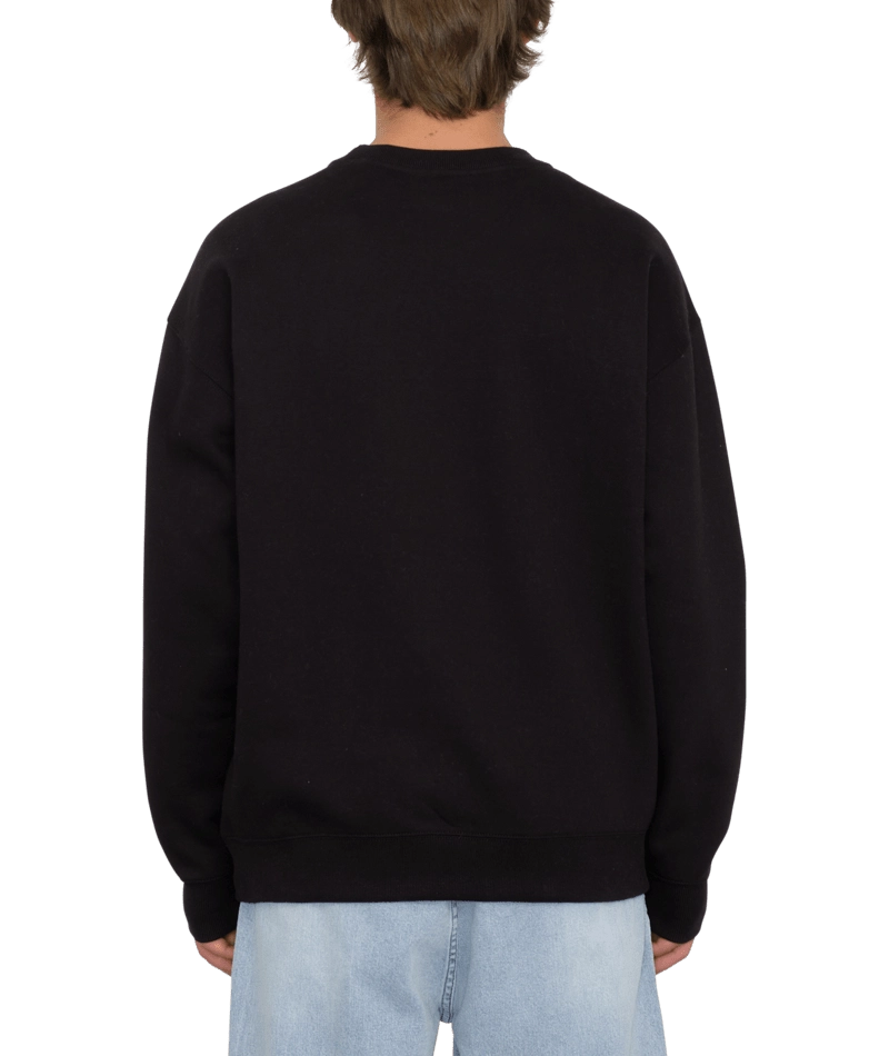 Volcom Stone Crew Fleece tröja svart, detaljbild