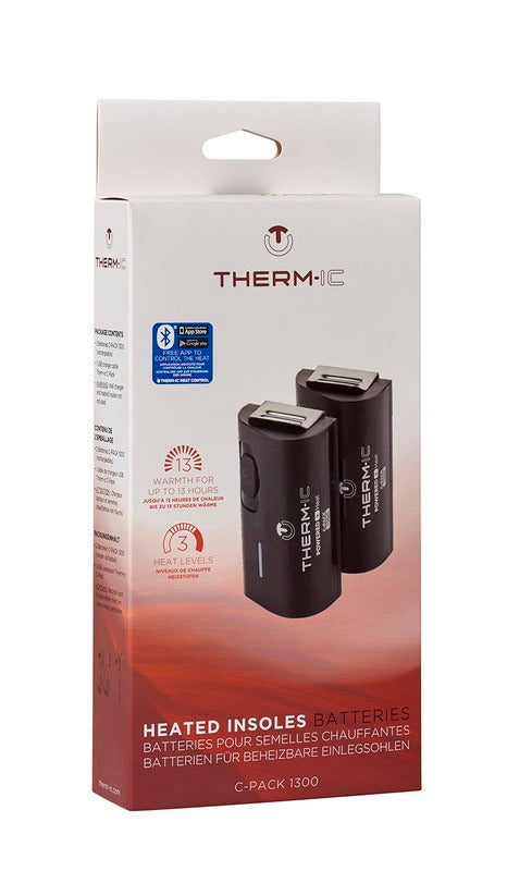 Therm-ic C-Pack 1300 B batteri svart, produkten från en annan vinkel